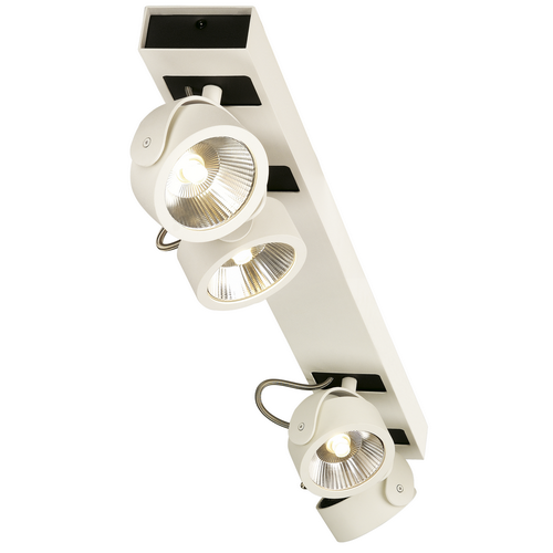 Marbel 1000138 SLV KALU 4 LONG LED светильник накладной 60Вт с LED 3000К, 4000лм, 4х 60°, белый/ черный