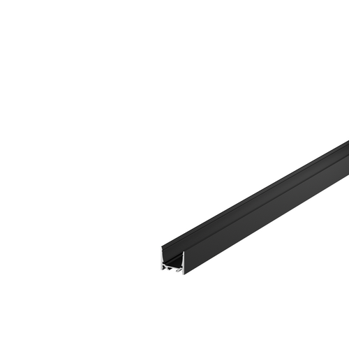 Marbel 1000519 SLV GRAZIA 20, профиль накладной стандарт гладкий, 1 м, без экрана, черный