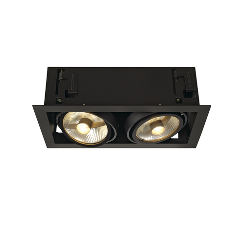 Marbel 115550 SLV KADUX 2 ES111 светильник встраиваемый для 2-х ламп ES111 по 75Вт макс., черный