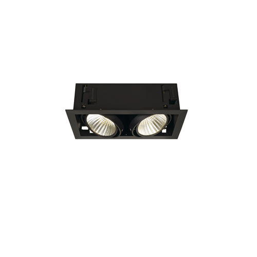 Marbel 115740 SLV KADUX 2 XL LED светильник встраив. 54Вт с БП и LED 3000К, 5200лм, 2х 30°, 1-10В, черный