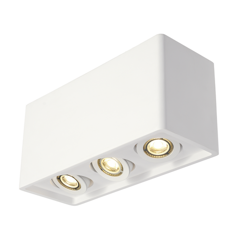 Marbel 148053 SLV PLASTRA 35 TRIPLE светильник потолочный для 3х ламп GU10 по 35Вт макс., белый гипс