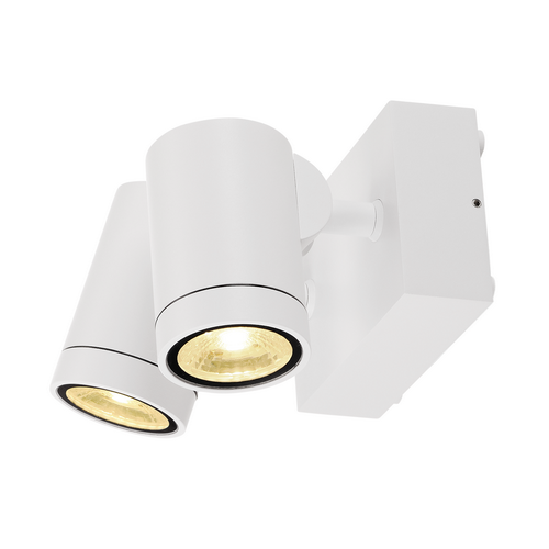 Marbel 233251 SLV HELIA LED SPOT DOUBLE светильник накладной IP55 16Вт c LED 3000К, 900лм, 2х 38°, белый