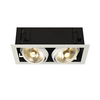 115551 KADUX 2 ES111 светильник встраиваемый для 2-х ламп ES111 по 75Вт макс., белый/ черный SLV by Marbel