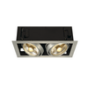 115556 KADUX 2 ES111 светильник встраиваемый для 2-х ламп ES111 по 75Вт макс., матированный алюминий/черный SLV by Marbel