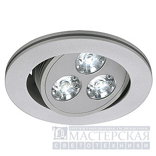 Marbel 111854 SLV TRITON 3 LED downlight, round, silvergrey, 3x1W LED, neutral white, adjustable, 4000K