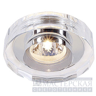 Marbel 114921 SLV CRYSTAL 2 светильник встр. MR16 35Вт макс., хром/стекло прозрачн. кристаллическое