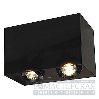 Marbel 117222 SLV ACRYLBOX GU10 DOUBLE светильник накл. 2xGU10 по 50Вт макс., черный