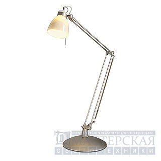 Marbel 146209 SLV DEWI DESK светильник настольный c лампой G6.35 50Вт, серебристый/керамика белая