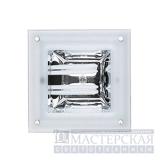 Marbel 160020 SLV QUOR 52 GLASS W светильник встр. с ЭПРА 2xTC-DE G24q-3 по 26Вт, белый