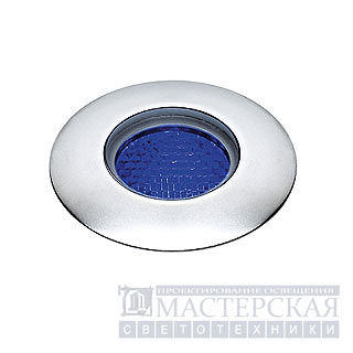 Marbel 227467 SLV TRAIL-LITE светильник встр. IP65 c 4-мя синими LED 0.3Вт, сталь/стекло матовое