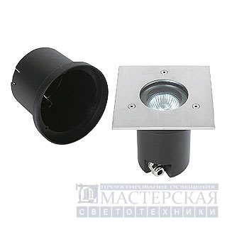 Marbel 227580 SLV ADJUST SQUARE MR16 светильник встр. IP67 MR16 35Вт макс., сталь