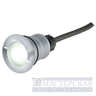 Marbel 228331 SLV POWER TRAIL-LITE ROUND светильник встраив. IP67 c белым LED 1Вт, сталь/стекло матовое