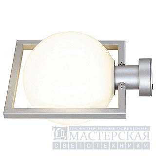 Marbel 229502 SLV GLOO OUTDOOR светильник накл. IP44 ELD E27 11Вт макс., серебристый/стекло белое