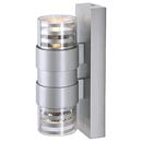 LIMA UP-DOWN светильник настенный для 2-х ламп GU10 по 50Вт макс., серебристый / стекло прозрачное