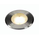 228412 SLV DASAR FLAT 230V LED recessed ground spot, round, 4,3W LED, WW, stainl. steel cover