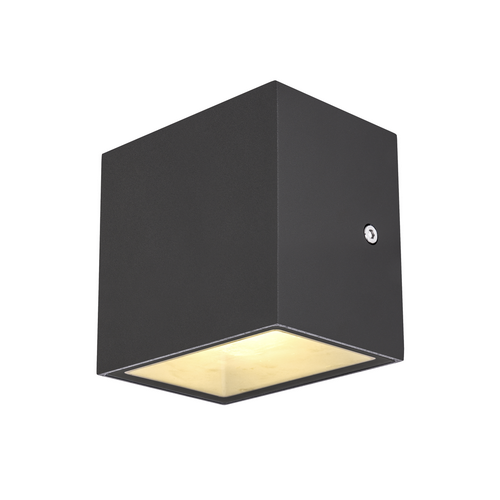 Marbel 1002032 SLV SITRA CUBE LED светильник настенный IP44 10Вт с LED 3000К, 2х 560лм, 2х 90°, антрацит