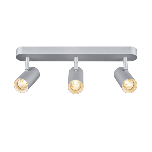 Marbel 1002978 SLV NOBLO TRIPLE CW светильник накладной 24Вт с LED 2700К, 3x 600лм, 36°, серебристый