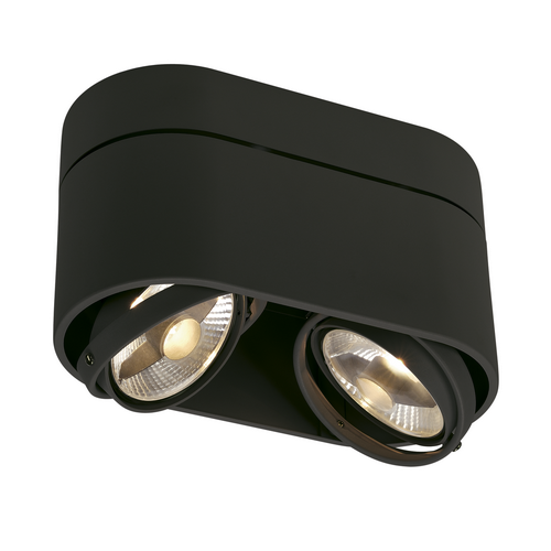 Marbel 117180 SLV KARDAMOD ROUND ES111 DOUBLE светильник потолочный для ламп ES111 2x75Вт макс., черный